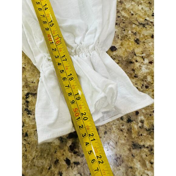 Petal and Pup Size Medium Off Shoulder Long Sleeve White Midi Dress Bridal - Picture 13 of 16